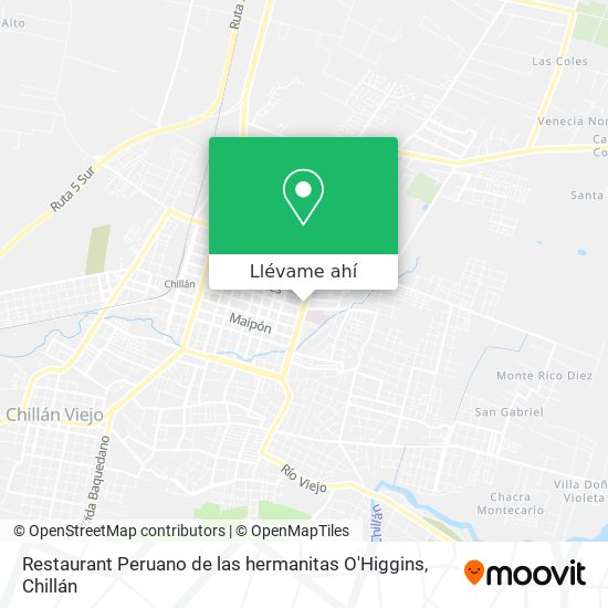 Mapa de Restaurant Peruano de las hermanitas O'Higgins