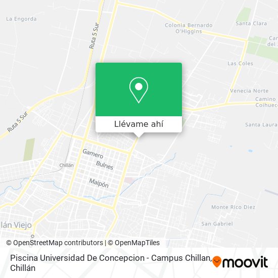 Mapa de Piscina Universidad De Concepcion - Campus Chillan