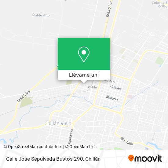 Mapa de Calle Jose Sepulveda Bustos 290