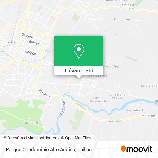 Mapa de Parque Condominio Alto Andino