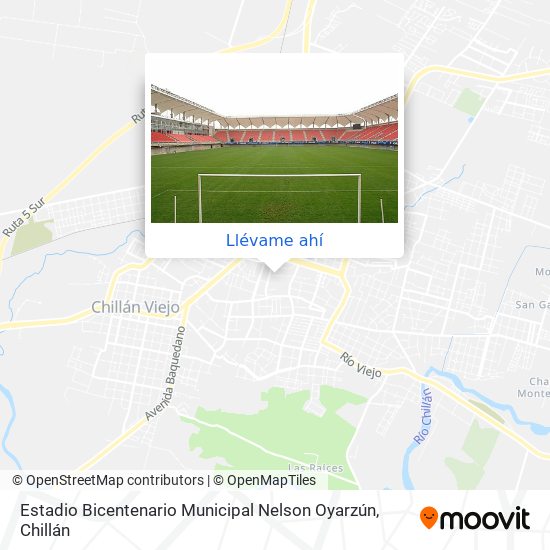 Mapa de Estadio Bicentenario Municipal Nelson Oyarzún