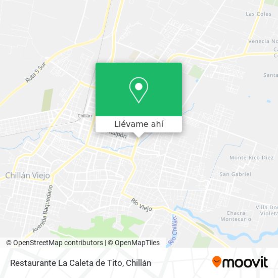 Mapa de Restaurante La Caleta de Tito