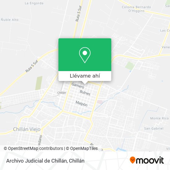 Mapa de Archivo Judicial de Chillán