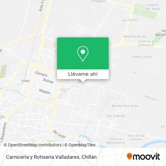 Mapa de Carniceria y Rotiseria Valladares