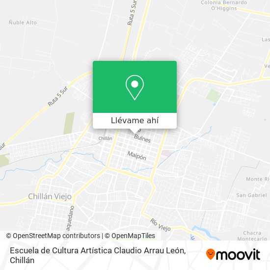 Mapa de Escuela de Cultura Artística Claudio Arrau León
