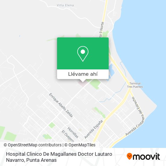 Mapa de Hospital Clinico De Magallanes Doctor Lautaro Navarro