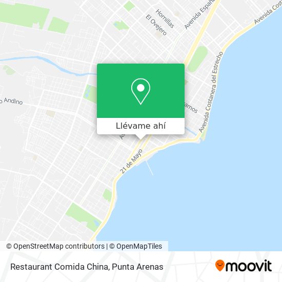 Mapa de Restaurant Comida China