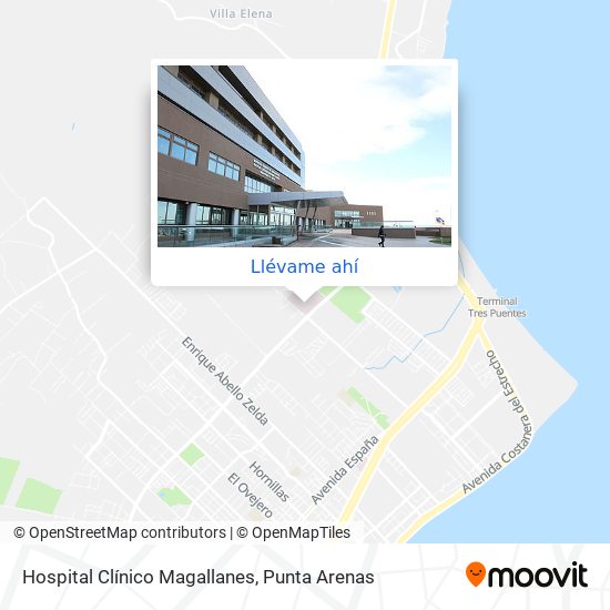 Mapa de Hospital Clínico Magallanes