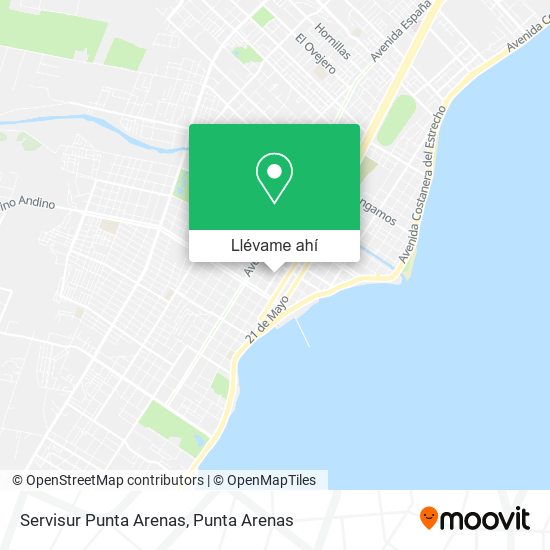 Mapa de Servisur Punta Arenas