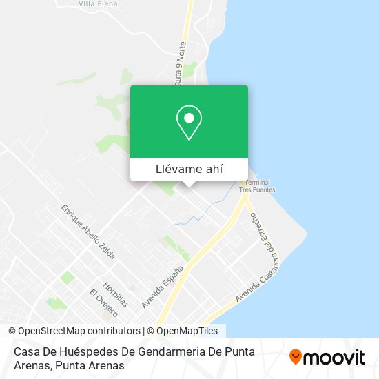 Mapa de Casa De Huéspedes De Gendarmeria De Punta Arenas