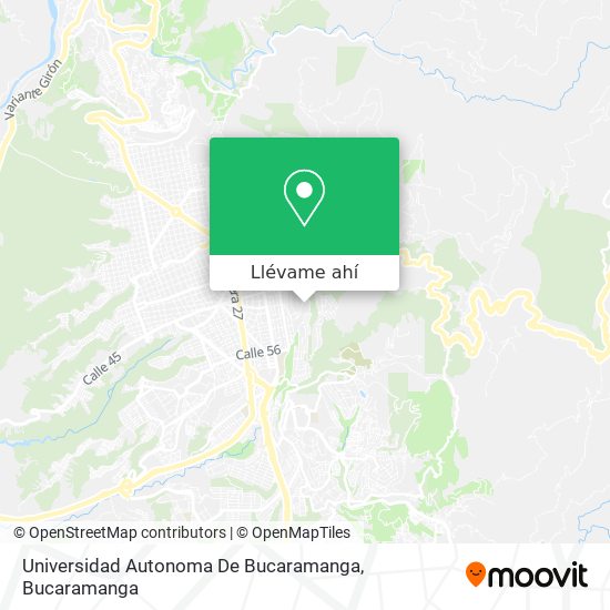 Mapa de Universidad Autonoma De Bucaramanga