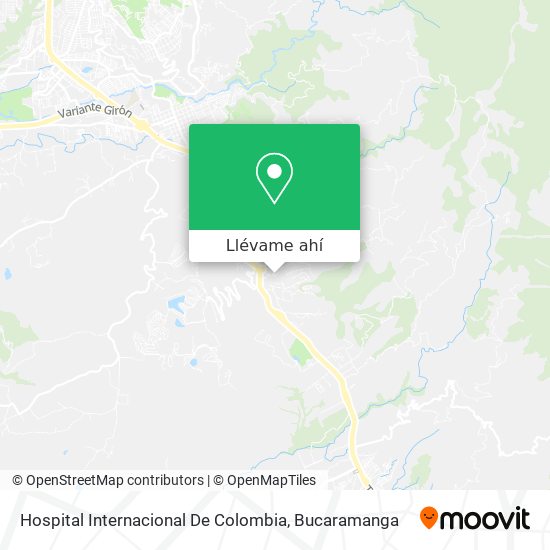 Mapa de Hospital Internacional De Colombia