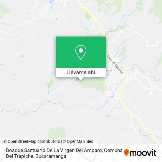 Mapa de Bosque Santuario De La Virgen Del Amparo, Comuna Del Trapiche