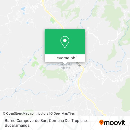 Mapa de Barrio Campoverde Sur , Comuna Del Trapiche