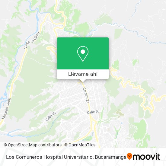 Mapa de Los Comuneros Hospital Universitario