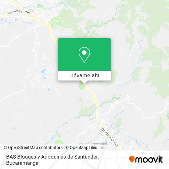 Mapa de BAS Bloques y Adoquines de Santander