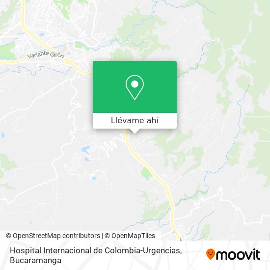 Mapa de Hospital Internacional de Colombia-Urgencias