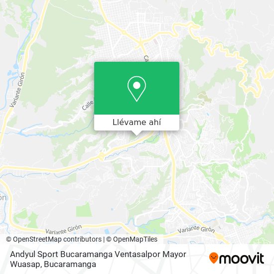Mapa de Andyul Sport Bucaramanga Ventasalpor Mayor Wuasap