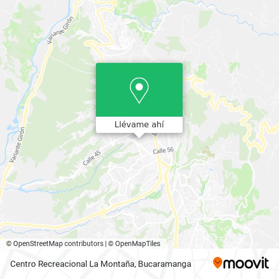 Mapa de Centro Recreacional La Montaña