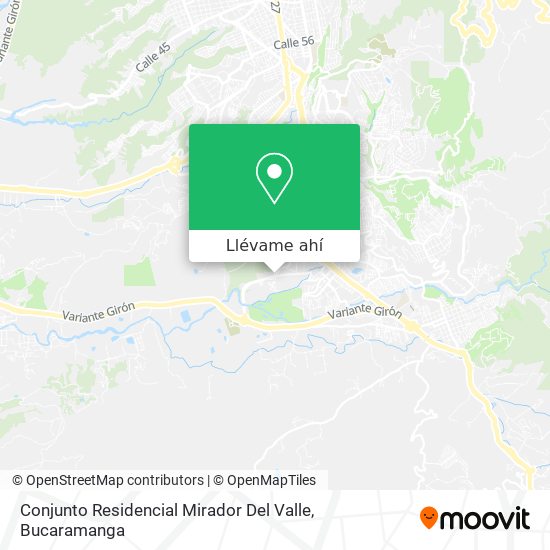 Mapa de Conjunto Residencial Mirador Del Valle