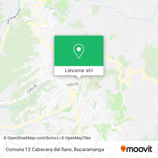 Mapa de Comuna 12 Cabecera del llano