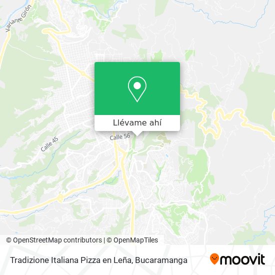 Mapa de Tradizione Italiana Pizza en Leña