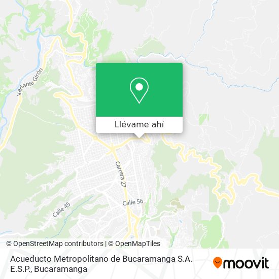 Mapa de Acueducto Metropolitano de Bucaramanga S.A. E.S.P.