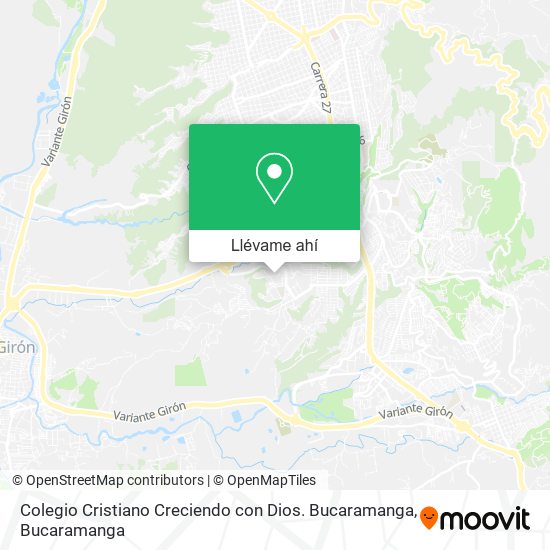 Mapa de Colegio Cristiano Creciendo con Dios. Bucaramanga