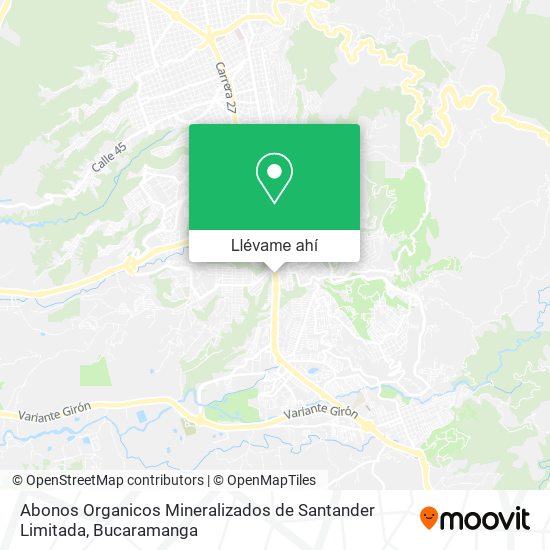 Mapa de Abonos Organicos Mineralizados de Santander Limitada