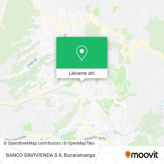 Mapa de BANCO DAVIVIENDA S A
