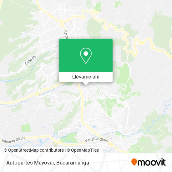 Mapa de Autopartes Mayovar
