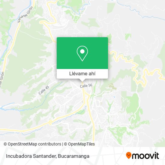 Mapa de Incubadora Santander