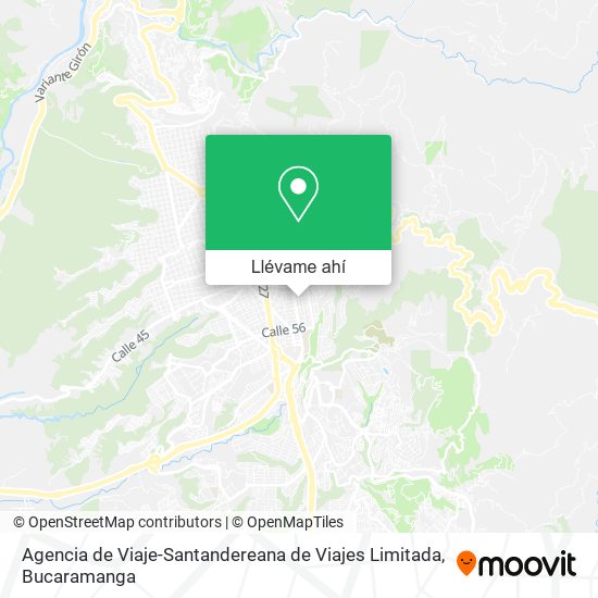 Mapa de Agencia de Viaje-Santandereana de Viajes Limitada