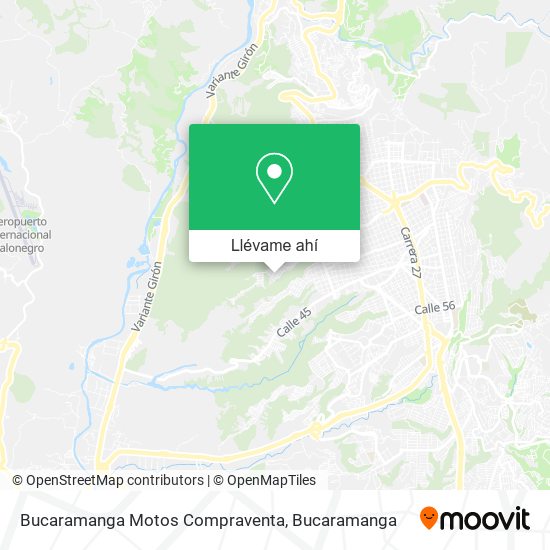 Mapa de Bucaramanga Motos Compraventa