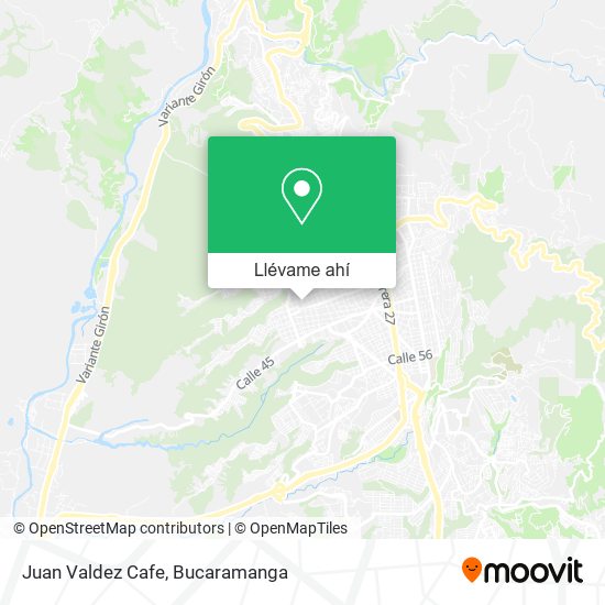 Mapa de Juan Valdez Cafe