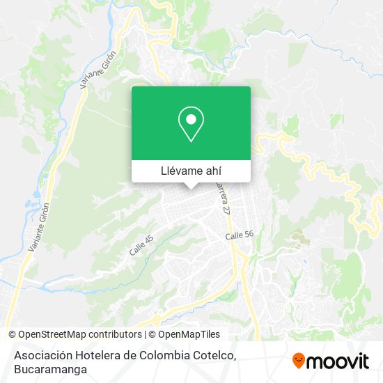 Mapa de Asociación Hotelera de Colombia Cotelco