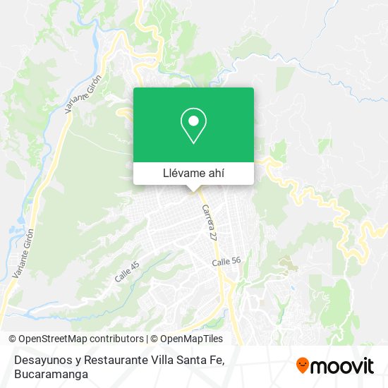 Mapa de Desayunos y Restaurante Villa Santa Fe