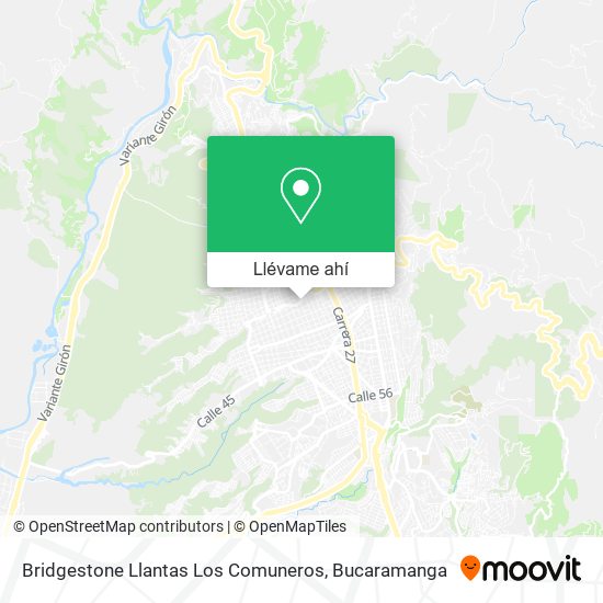 Mapa de Bridgestone Llantas Los Comuneros