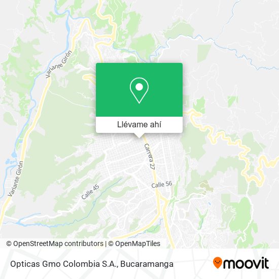 Mapa de Opticas Gmo Colombia S.A.