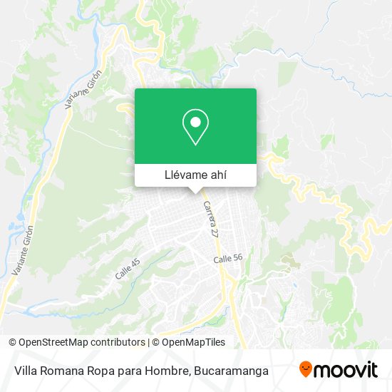 Cómo llegar Villa Romana Ropa para Hombre en Bucaramanga Autobús?