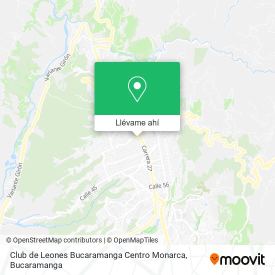 Mapa de Club de Leones Bucaramanga Centro Monarca