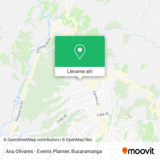 Mapa de Ana Olivares - Events Planner