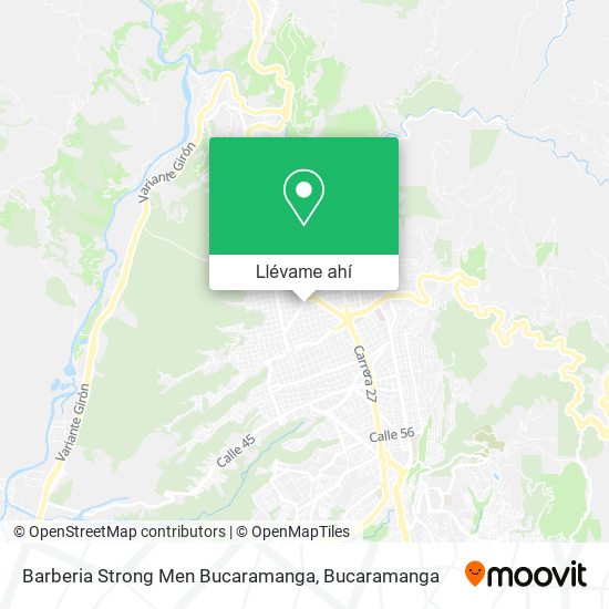 Mapa de Barberia Strong Men Bucaramanga