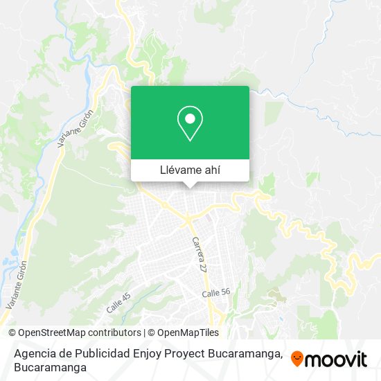Mapa de Agencia de Publicidad Enjoy Proyect Bucaramanga