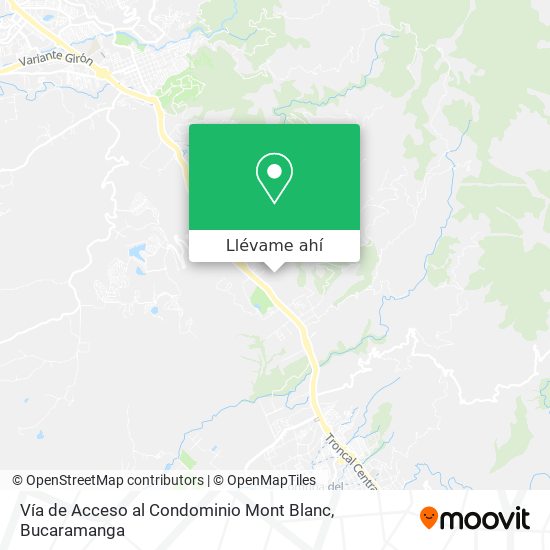 Mapa de Vía de Acceso al Condominio Mont Blanc