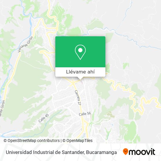 Mapa de Universidad Industrial de Santander