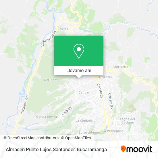 Mapa de Almacén Punto Lujos Santander