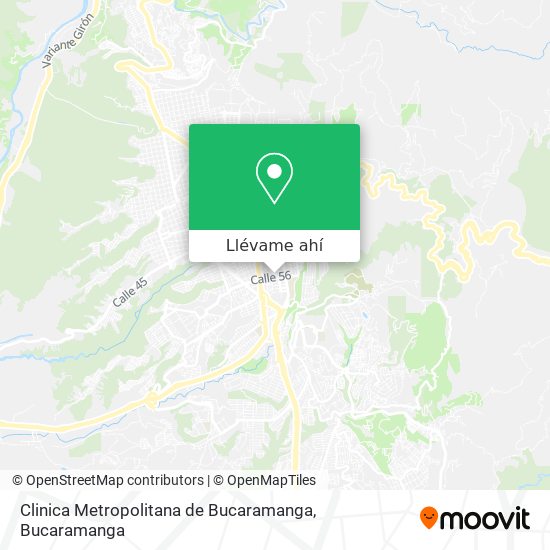 Mapa de Clinica Metropolitana de Bucaramanga