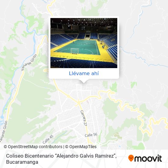 Mapa de Coliseo Bicentenario “Alejandro Galvis Ramírez”