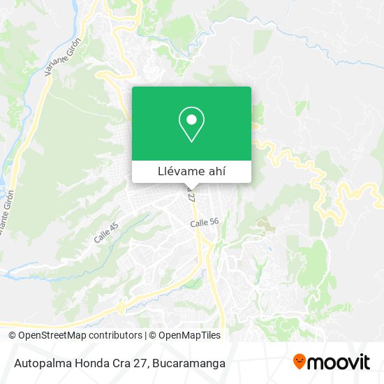 Mapa de Autopalma Honda Cra 27